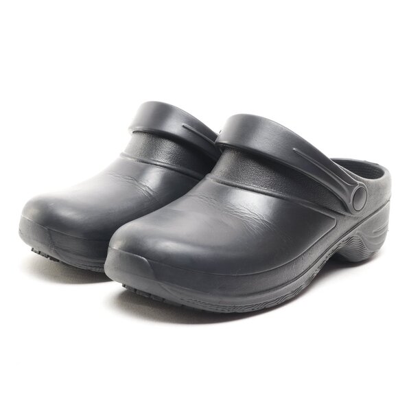 Easy Works by easy street Rubber Mules Clogs Women 7 Black - Picture 6 of 17